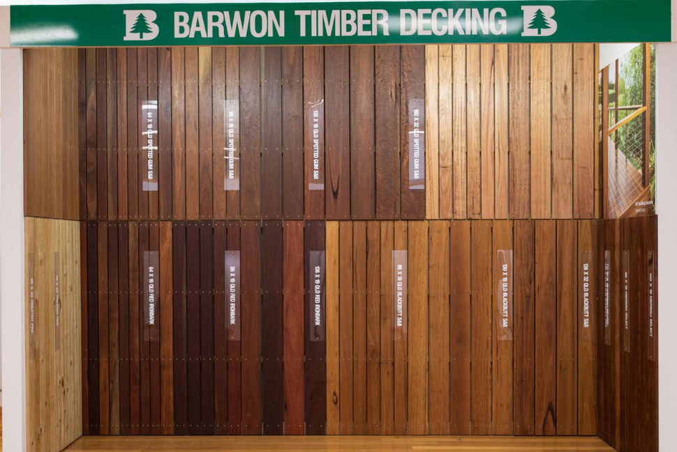 Barwon Timber Showroom decking display boards